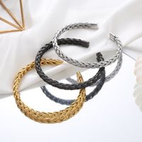 Wholesale Casual Twist Stainless Steel Bangle main image 1