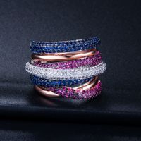 Wedding Simple Style Korean Style Ball Copper 14k Gold Plated Gold Plated Rhodium Plated Artificial Gemstones Rings In Bulk sku image 5