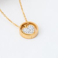Wholesale Simple Style Heart Shape Stainless Steel Pendant Necklace main image 3