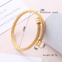 Wholesale Hip-hop Solid Color Stainless Steel Bangle main image 5