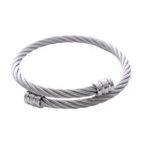 Wholesale Hip-hop Solid Color Stainless Steel Bangle main image 6