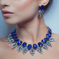 Luxurious Flower Alloy Plating Inlay Artificial Crystal Women's Jewelry Set main image 1
