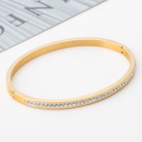 Wholesale Simple Style Round Stainless Steel Bangle main image 5