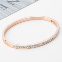 Wholesale Simple Style Round Stainless Steel Bangle main image 4