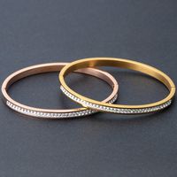 Wholesale Simple Style Round Stainless Steel Bangle main image 1