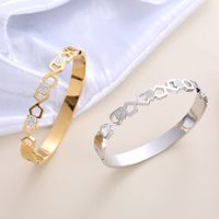 Wholesale Modern Style Hexagon Stainless Steel Artificial Gemstones Bangle main image 1
