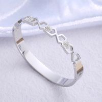 Wholesale Modern Style Hexagon Stainless Steel Artificial Gemstones Bangle main image 5