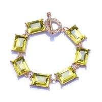 Exaggerated Rectangle Alloy Plating Inlay Artificial Crystal Women's Necklace sku image 3