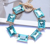 Exaggerated Rectangle Alloy Plating Inlay Artificial Crystal Women's Necklace sku image 2