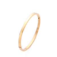 De Gros Style Moderne Couleur Unie Acier Inoxydable Plaqué Or 18k Bracelet main image 4