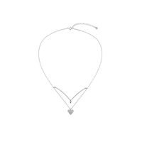 Simple Style Square Butterfly Bow Knot Alloy Pearl Inlay Rhinestones Women's Necklace main image 5