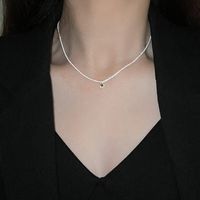 Simple Style Square Butterfly Bow Knot Alloy Pearl Inlay Rhinestones Women's Necklace sku image 134