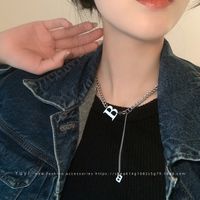 Simple Style Square Butterfly Bow Knot Alloy Pearl Inlay Rhinestones Women's Necklace sku image 123