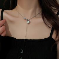 Simple Style Square Butterfly Bow Knot Alloy Pearl Inlay Rhinestones Women's Necklace sku image 149