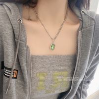Simple Style Square Butterfly Bow Knot Alloy Pearl Inlay Rhinestones Women's Necklace sku image 87