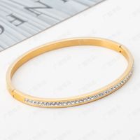 Wholesale Simple Style Round Stainless Steel Bangle sku image 3