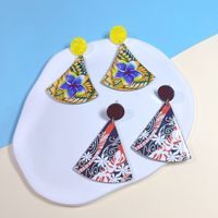 Wholesale Jewelry 1 Pair Bohemian Geometric Arylic Drop Earrings main image 2