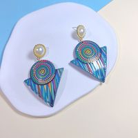 Wholesale Jewelry 1 Pair Bohemian Geometric Arylic Drop Earrings sku image 3