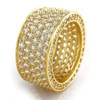 Luxurious Solid Color Copper Inlay Zircon Rings sku image 9