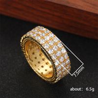 Luxurious Solid Color Copper Inlay Zircon Rings main image 4
