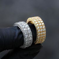 Luxurious Solid Color Copper Inlay Zircon Rings main image 6