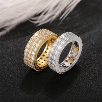 Luxurious Solid Color Copper Inlay Zircon Rings main image 3