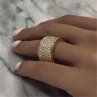 Luxurious Solid Color Copper Inlay Zircon Rings main image 1