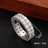 Luxurious Solid Color Copper Inlay Zircon Rings main image 2