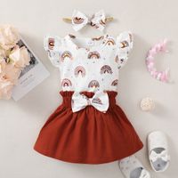 Princess Rainbow Cotton Blend Girls Dresses main image 3