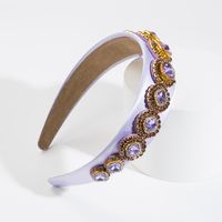 Barocker Stil Geometrisch Tuch Inlay Künstliche Perlen Strasssteine Glas Haarband main image 6