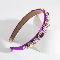 Barocker Stil Geometrisch Tuch Inlay Künstliche Perlen Strasssteine Glas Haarband sku image 3
