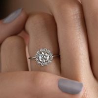 Elegant Round Zircon Alloy Wholesale Rings sku image 8