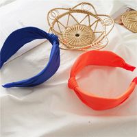Sweet Solid Color Knot Cloth Hair Band main image 3