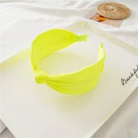 Sweet Solid Color Knot Cloth Hair Band sku image 1