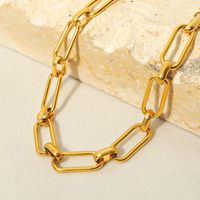 Simple Style Geometric Titanium Steel Plating 18k Gold Plated Bracelets main image 4