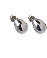 1 Pair Simple Style Water Droplets Sterling Silver Plating Ear Studs sku image 1