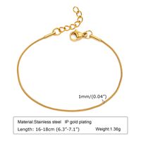 Elegant Geometric 201 Stainless Steel 18K Gold Plated Zircon Bracelets In Bulk sku image 1