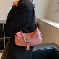 Femmes Toutes Les Saisons Nylon Couleur Unie De Base Carré Fermeture Éclair Sac Sous Les Bras main image 8