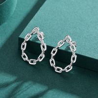 1 Pair Luxurious Water Droplets Sterling Silver Inlay Zircon Rhodium Plated Ear Studs main image 2