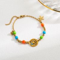 Artistic Infinity Tree Skull Stainless Steel Imitation Pearl Soft Clay Plating Inlay Diamond Gold Plated Bracelets main image 4