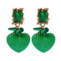 Wholesale Jewelry 1 Pair Vacation Heart Shape Resin Drop Earrings sku image 4