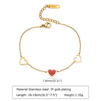 IG Style Korean Style Round Heart Shape Flower 304 Stainless Steel 18K Gold Plated Zircon Bracelets In Bulk sku image 10
