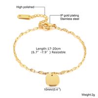 Elegant Lady Simple Style Heart Shape 304 Stainless Steel 18K Gold Plated Bracelets In Bulk sku image 1