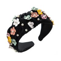 Sweet Flower Cloth Inlay Artificial Pearls Hair Band main image 5
