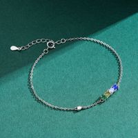 Elegant Round Heart Shape Sterling Silver Inlay Crystal Zircon Rhodium Plated Women's Rings Bracelets main image 2