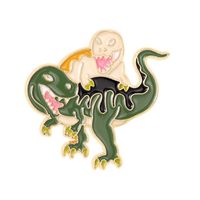Cartoon Style Dinosaur Alloy Stoving Varnish Unisex Brooches sku image 21