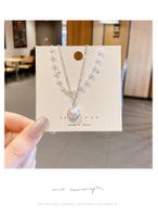 Elegant Round Alloy Shell Plating Women's Bracelets Necklace sku image 2