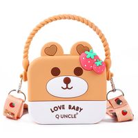 Kid's Small All Seasons Silica Gel Animal Cute Square Zipper Handbag sku image 5