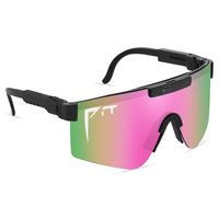 Simple Style Sports Colorful Pc Polygon Half Frame Sports Sunglasses sku image 10