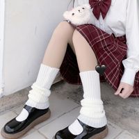 Unisex Lolita Stripe 55 Cotton Polyacrylonitrile Fiber Mesh Over The Knee Socks main image 4